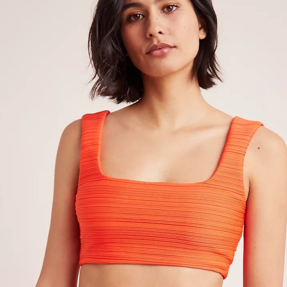 Mara Hoffman Orange Bikini Top
